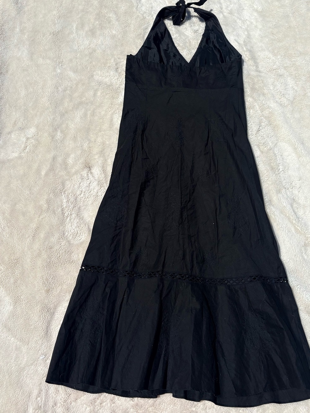 J.Crew Black Embroidered Floral Dress Size 4 | Romantic Minimalism 100% Cotton - Picture 13 of 15